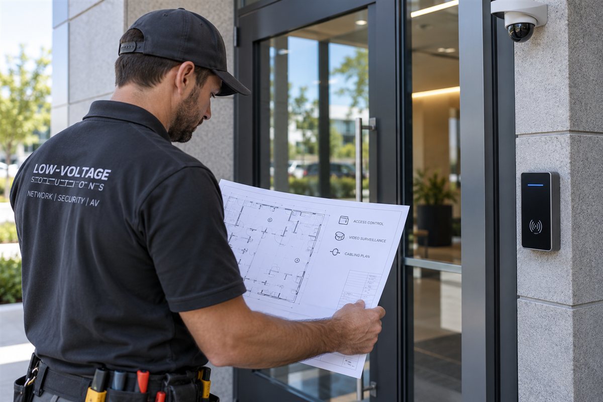 Illustration of security & low voltage service planning